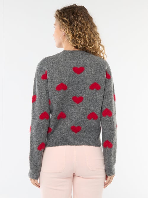 Jacquard Heart Sweater - Kiabi