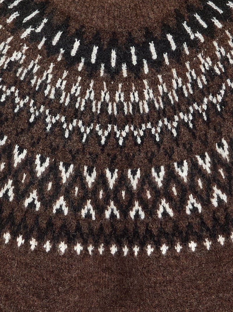 Jacquard sweater Brown - Kiabi