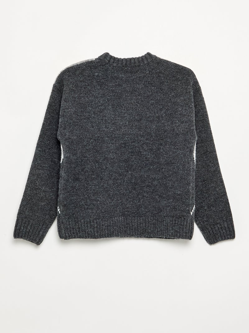 Jacquard sweater Grey - Kiabi