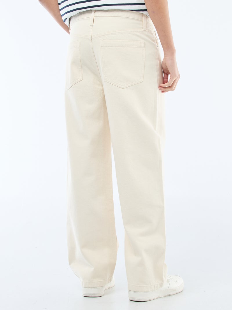 Jean baggy Beige - Kiabi