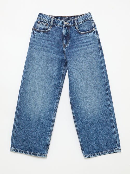 Jean baggy uni 5 poches - Kiabi