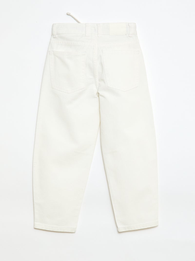 Jean barrel fit Blanc - Kiabi