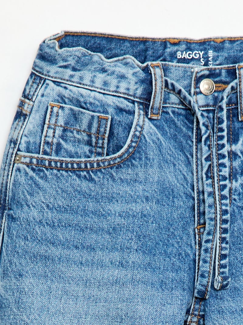 Jean barrel fit Bleu - Kiabi
