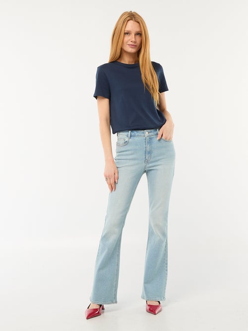 Jean coupe flare/bootcut à taille haute - Kiabi