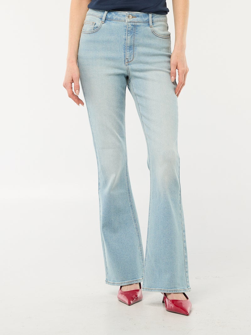 Jean coupe flare/bootcut à taille haute Bleu - Kiabi