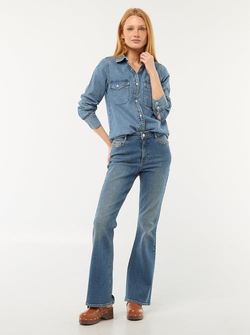Jean coupe flare/bootcut à taille haute - Kiabi