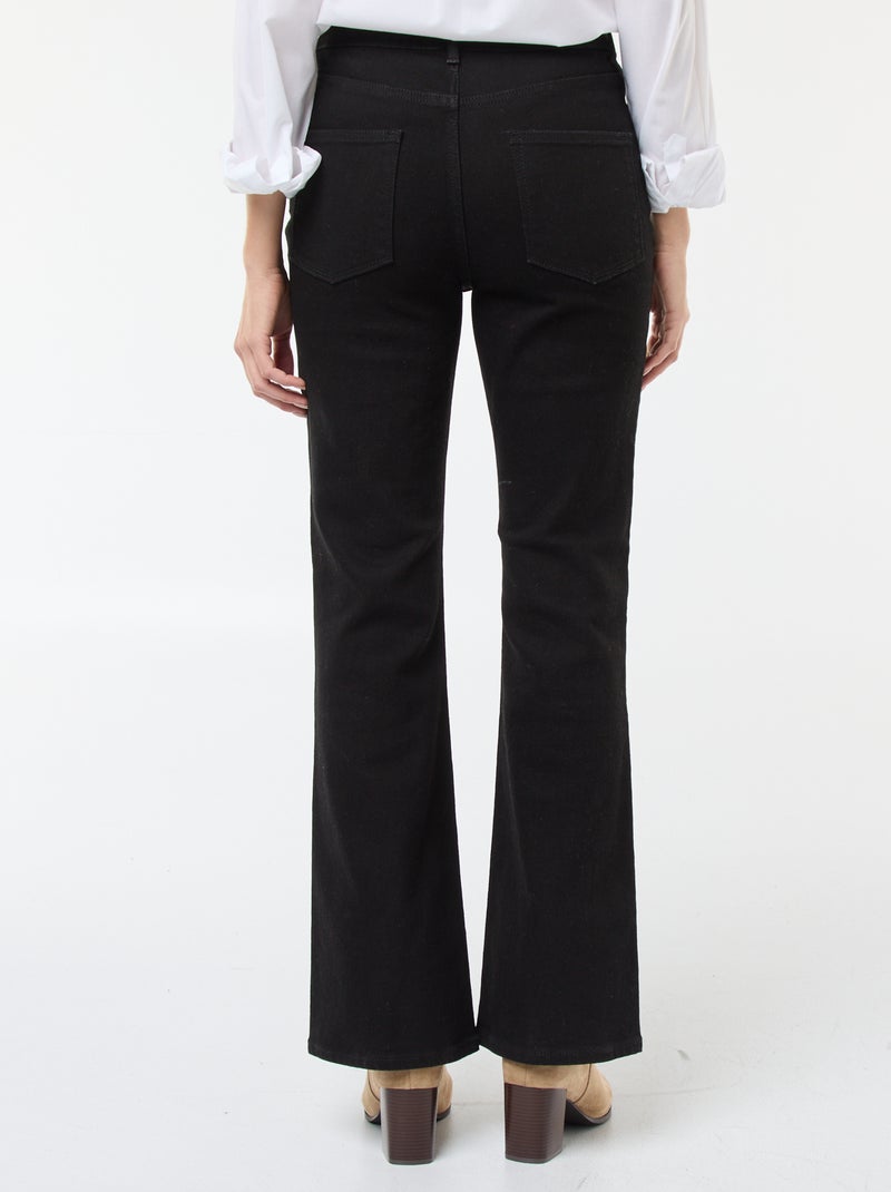 Jean coupe flare/bootcut à taille haute Noir - Kiabi