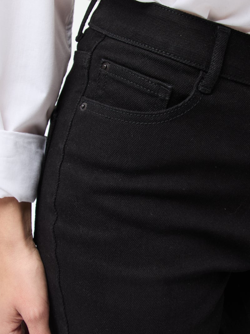 Jean coupe flare/bootcut à taille haute Noir - Kiabi