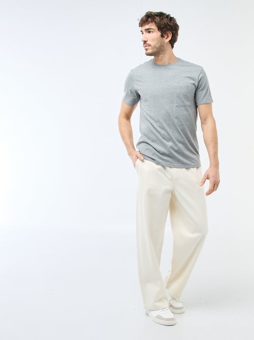 Jean coupe large avec taille élastiquée - Kiabi