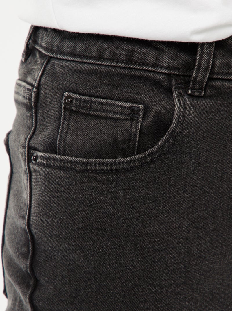 Jean coupe mom - L28 Noir - Kiabi