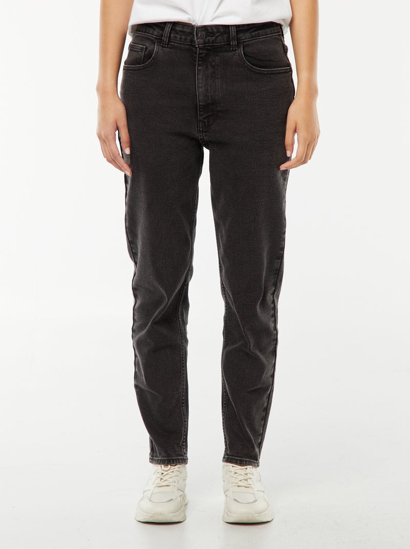 Jean coupe mom - L30 Noir - Kiabi