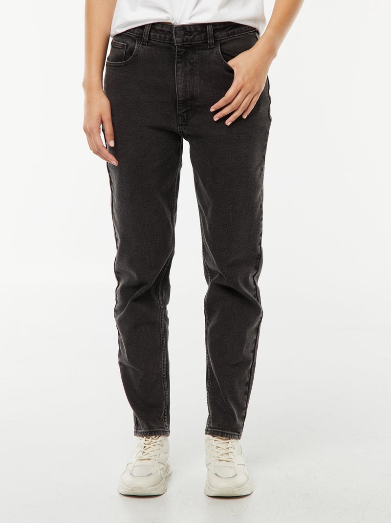 Jean coupe mom - L32 Noir - Kiabi