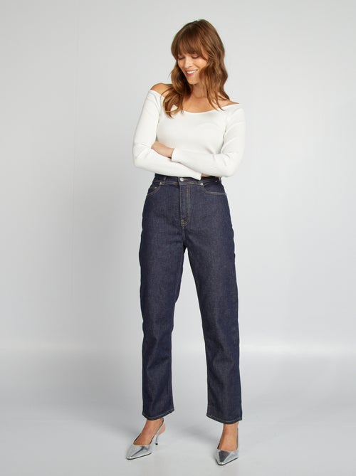 Jean coupe straight taille haute - Kiabi