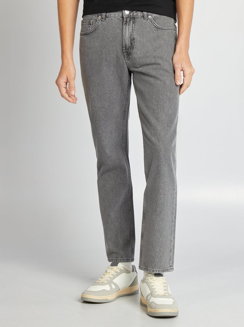 Jean droit - L32 Gris - Kiabi