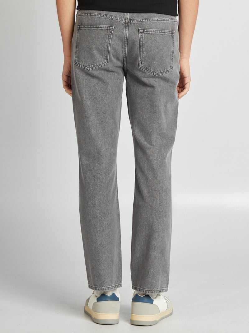 Jean droit - L32 Gris - Kiabi