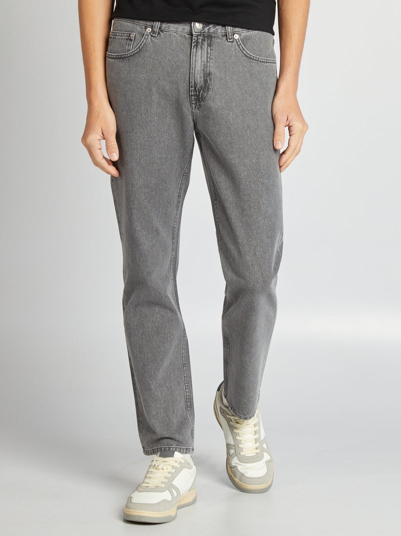Jean droit - L32 Gris - Kiabi