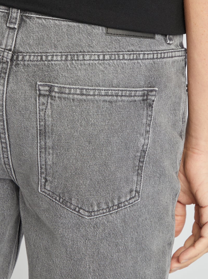 Jean droit - L32 Gris - Kiabi