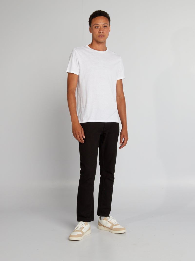 Jean droit à 5 poches - L30 Noir - Kiabi