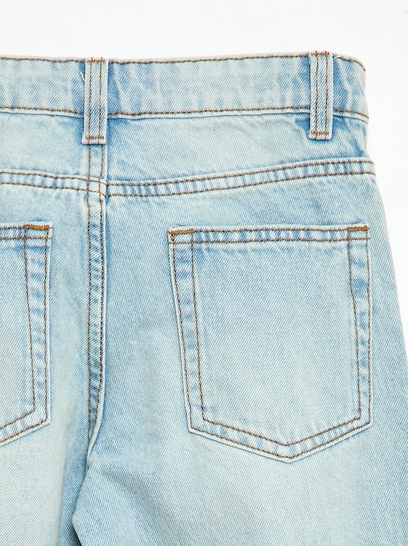 Jean droit à 5 poches Bleu clair - Kiabi