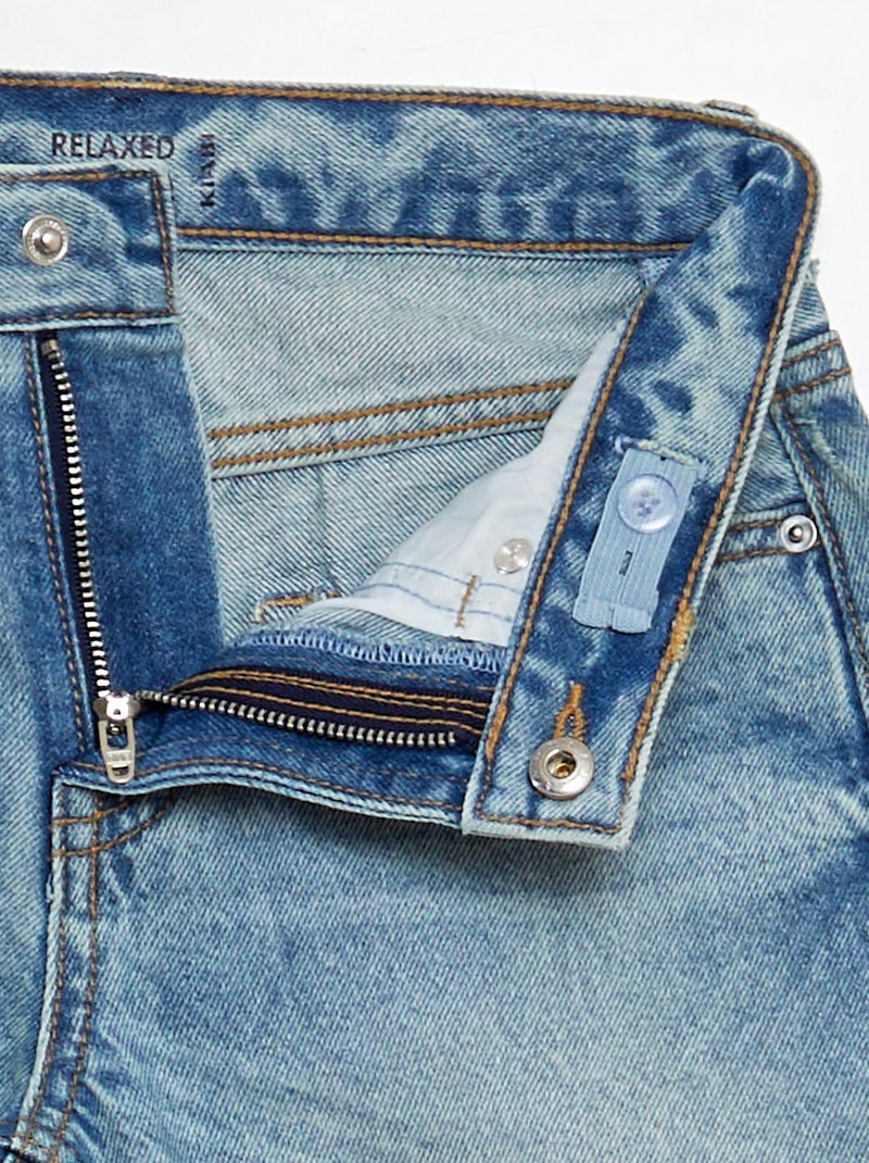 Jean droit à 5 poches Bleu clair - Kiabi