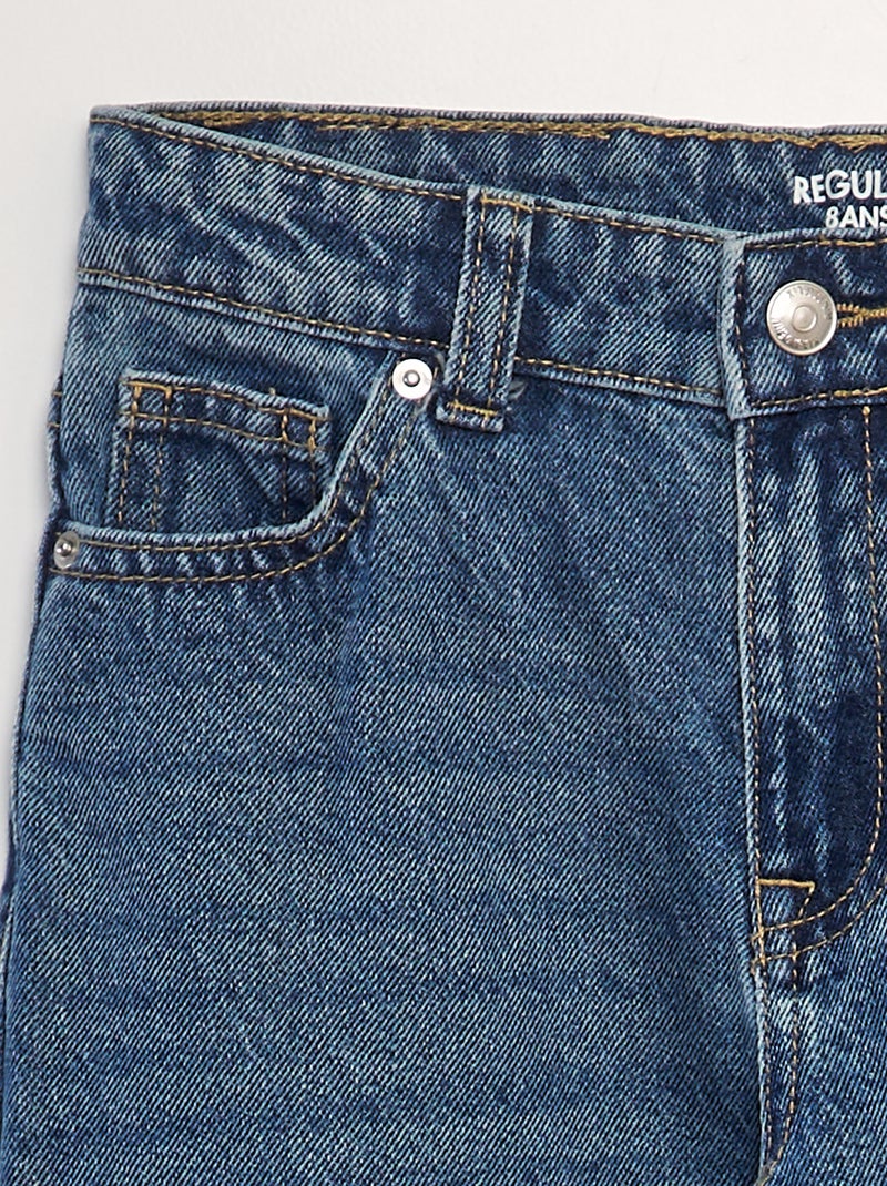 Jean droit à 5 poches Double stone - Kiabi