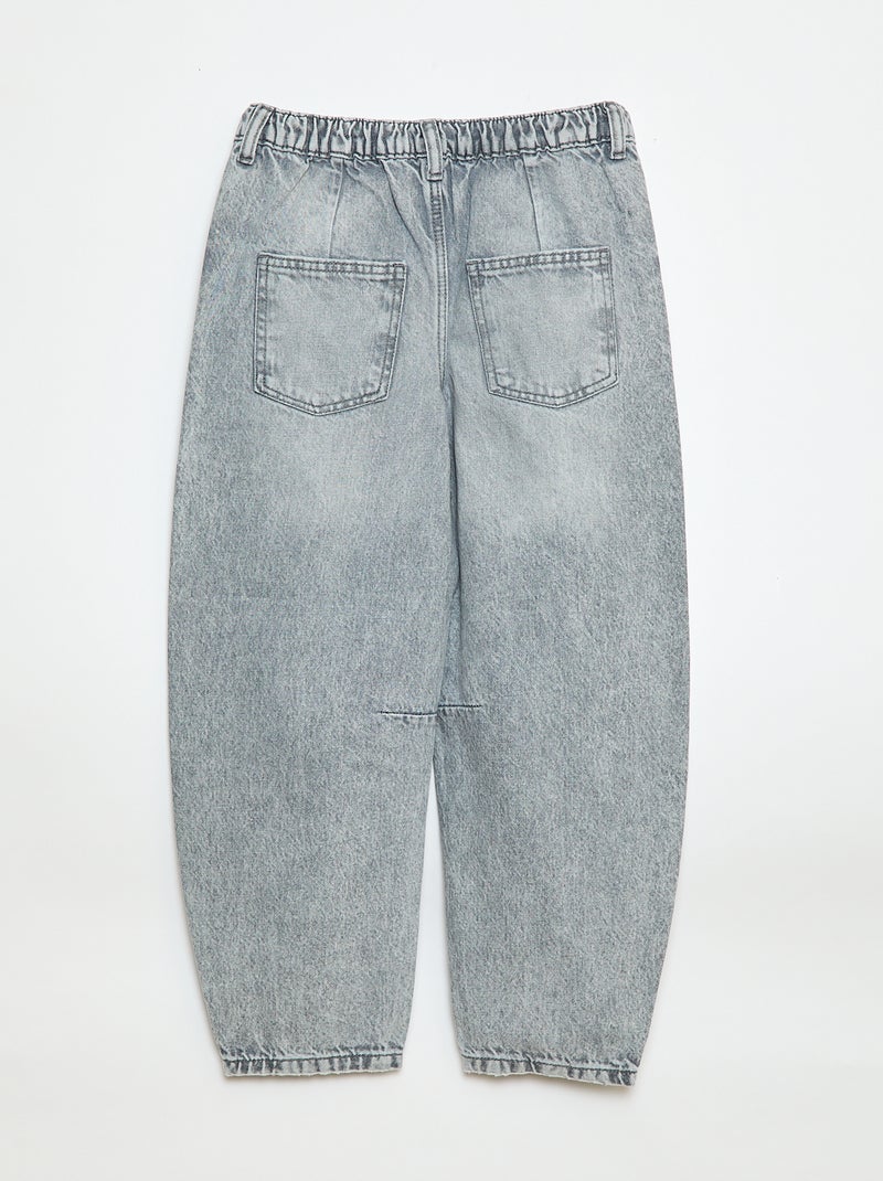 Jean forme balloon Gris - Kiabi