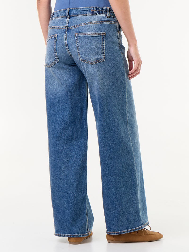 Jean grossesse wide leg Bleu - Kiabi