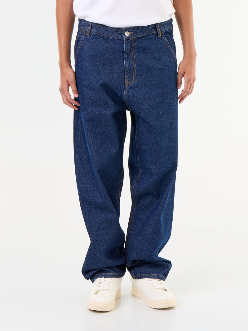 Jean large style baggy avec poches italiennes Bleu - Kiabi