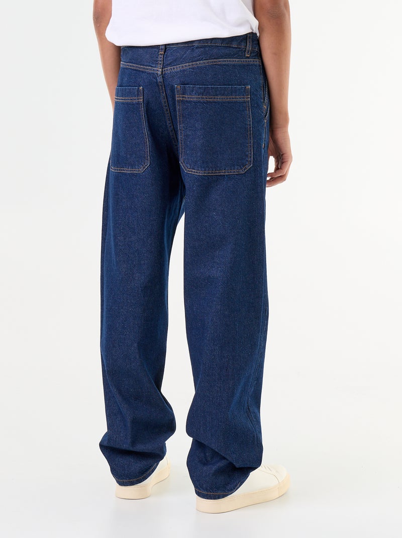 Jean large style baggy avec poches italiennes Bleu - Kiabi