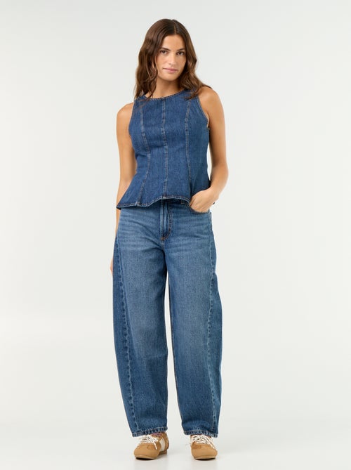 Jean large taille haute - Kiabi