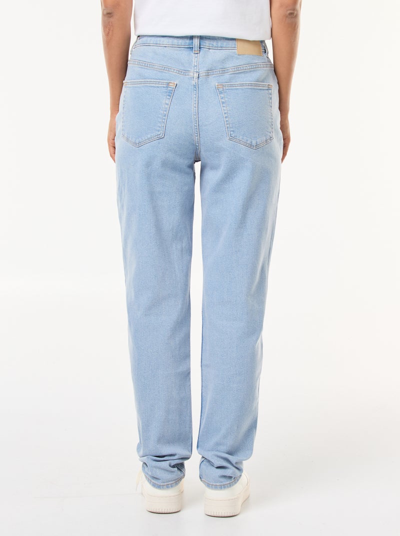 Jean mom 5 poches L34 Bleu - Kiabi