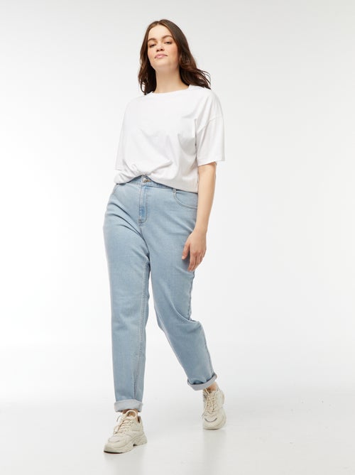 Jean mom taille haute - L34 - Kiabi
