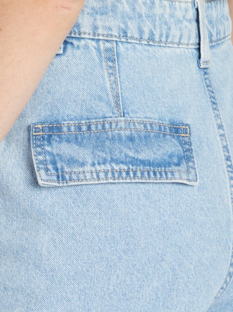 Jean paperbag Bleu - Kiabi