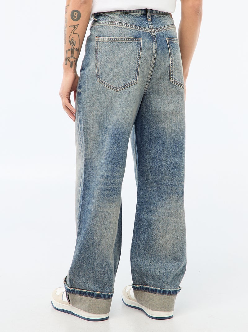Jean regular base à revers - L32 Dirty - Kiabi