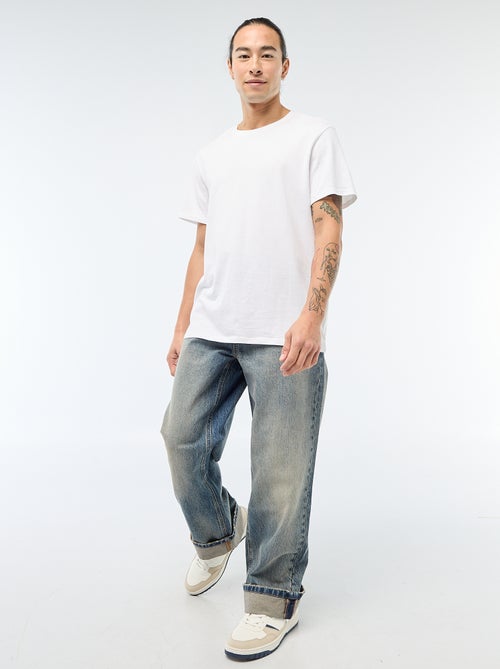 Jean regular base à revers - L32 - Kiabi