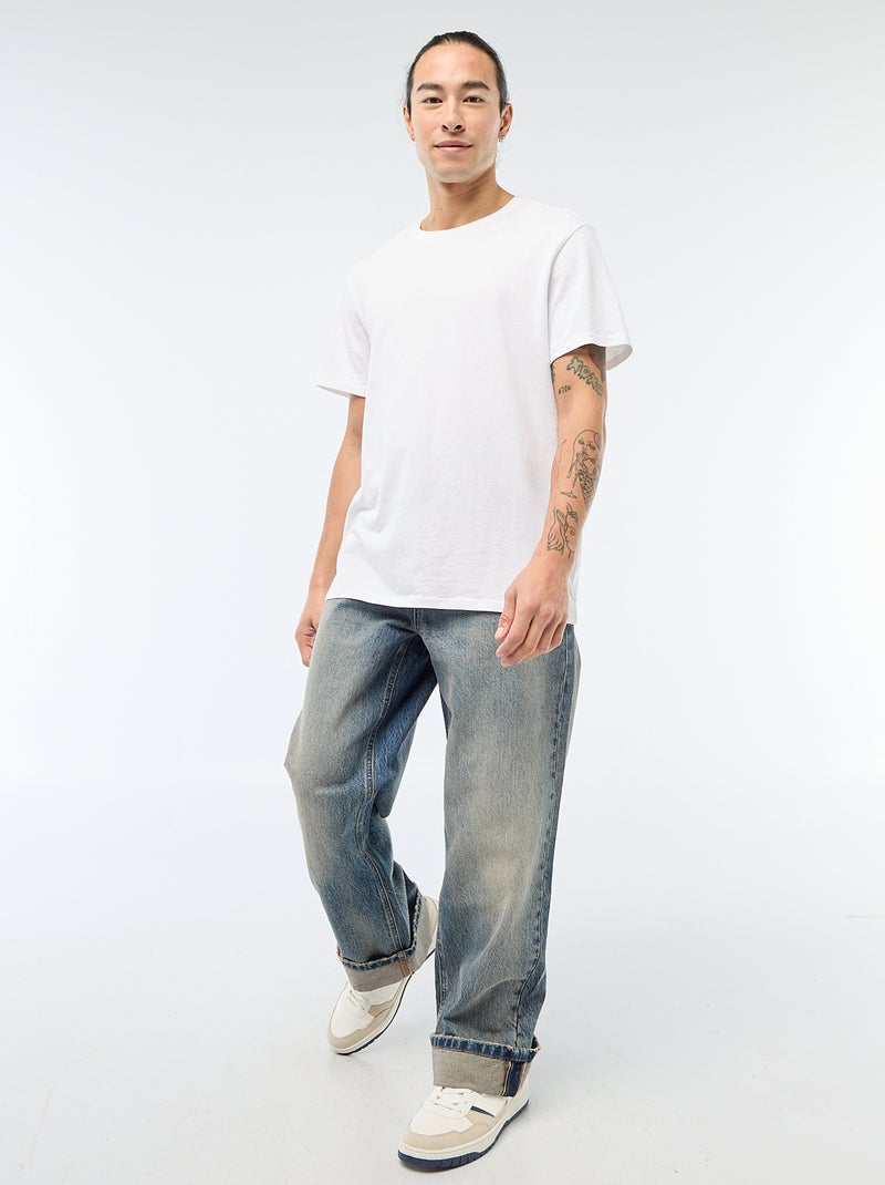 Jean regular base à revers - L32 Dirty - Kiabi