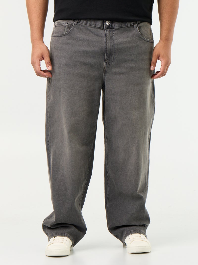 Jean size+ coupe relaxed Gris - Kiabi