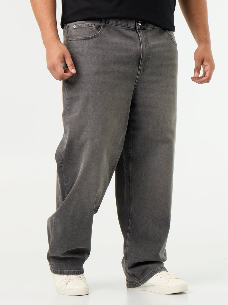 Jean size+ coupe relaxed Gris - Kiabi