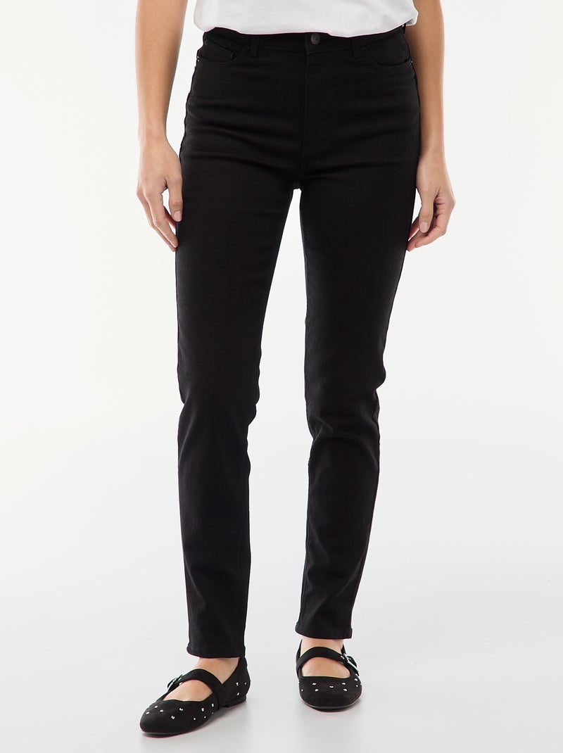 Jean skinny taille haute - L30 Noir - Kiabi