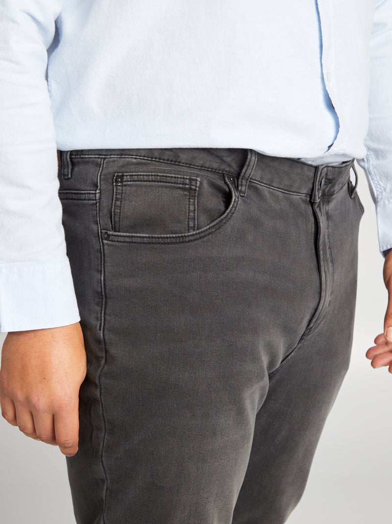 Jean slim à 5 poches - L30 Gris - Kiabi