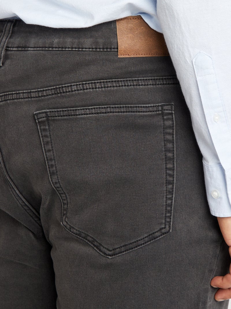 Jean slim à 5 poches - L30 Gris - Kiabi