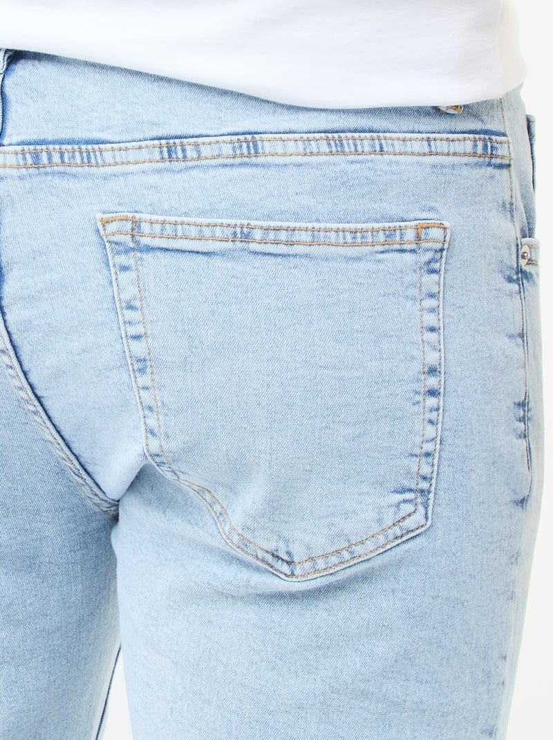 Jean slim à 5 poches - L34 Bleu - Kiabi