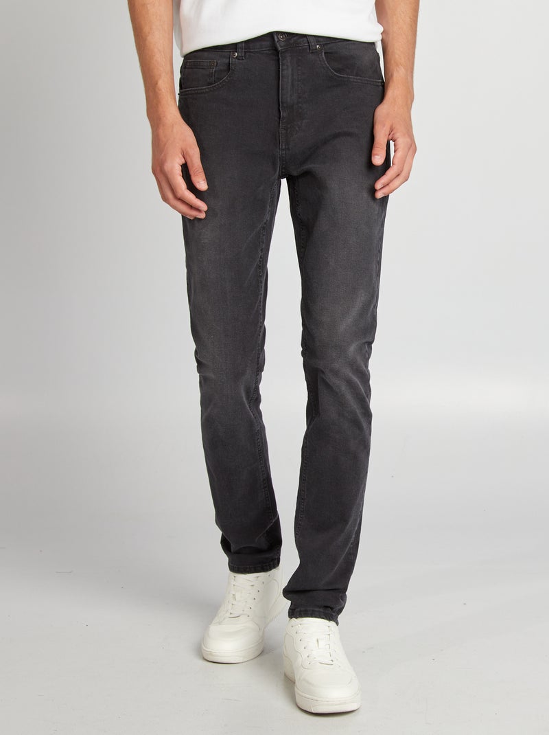 Jean slim à 5 poches - L34 Gris - Kiabi