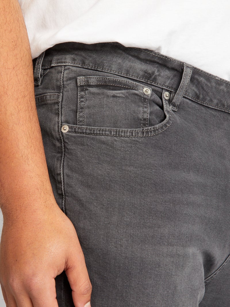 Jean slim à 5 poches - L34 Gris - Kiabi
