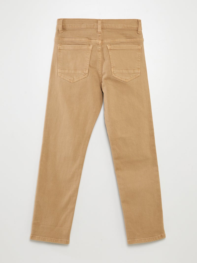 Jean slim à 5 poches Beige - Kiabi