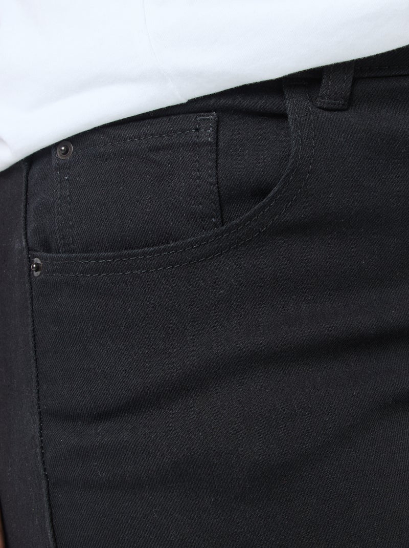 Jean slim à taille haute - L32 Noir - Kiabi