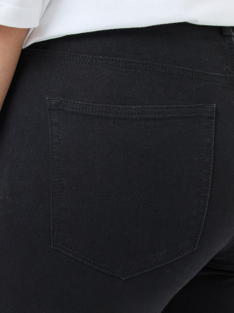 Jean slim à taille haute - L32 Noir - Kiabi