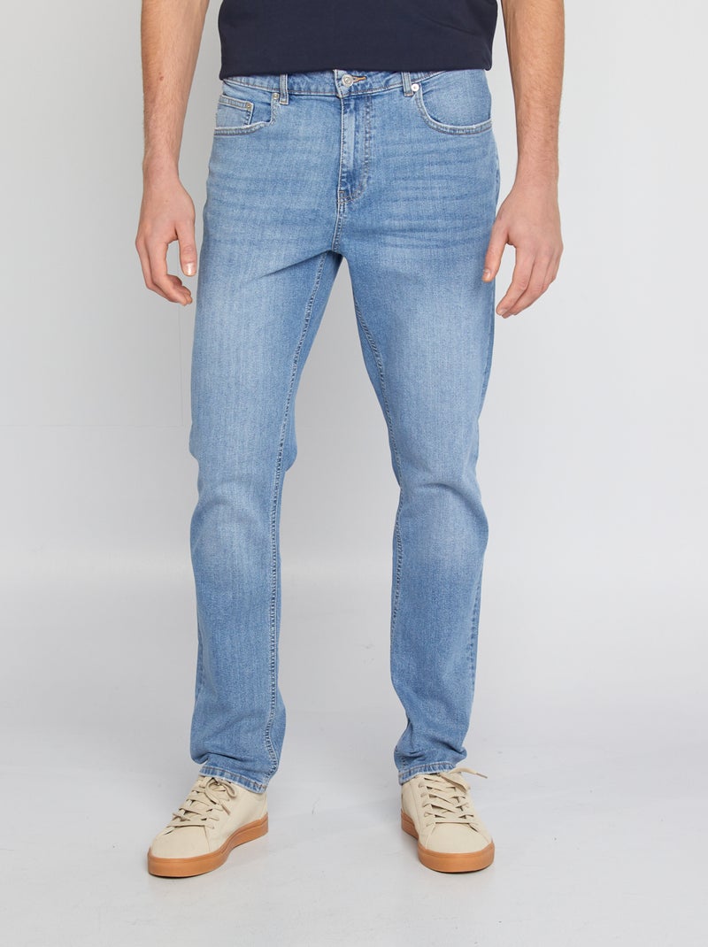 Jean slim en coton stretch - L36 Bleu - Kiabi