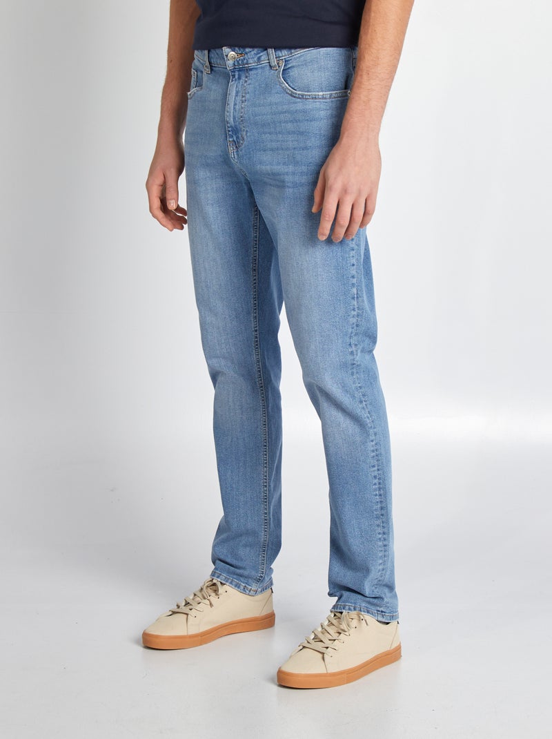 Jean slim en coton stretch - L36 Bleu - Kiabi