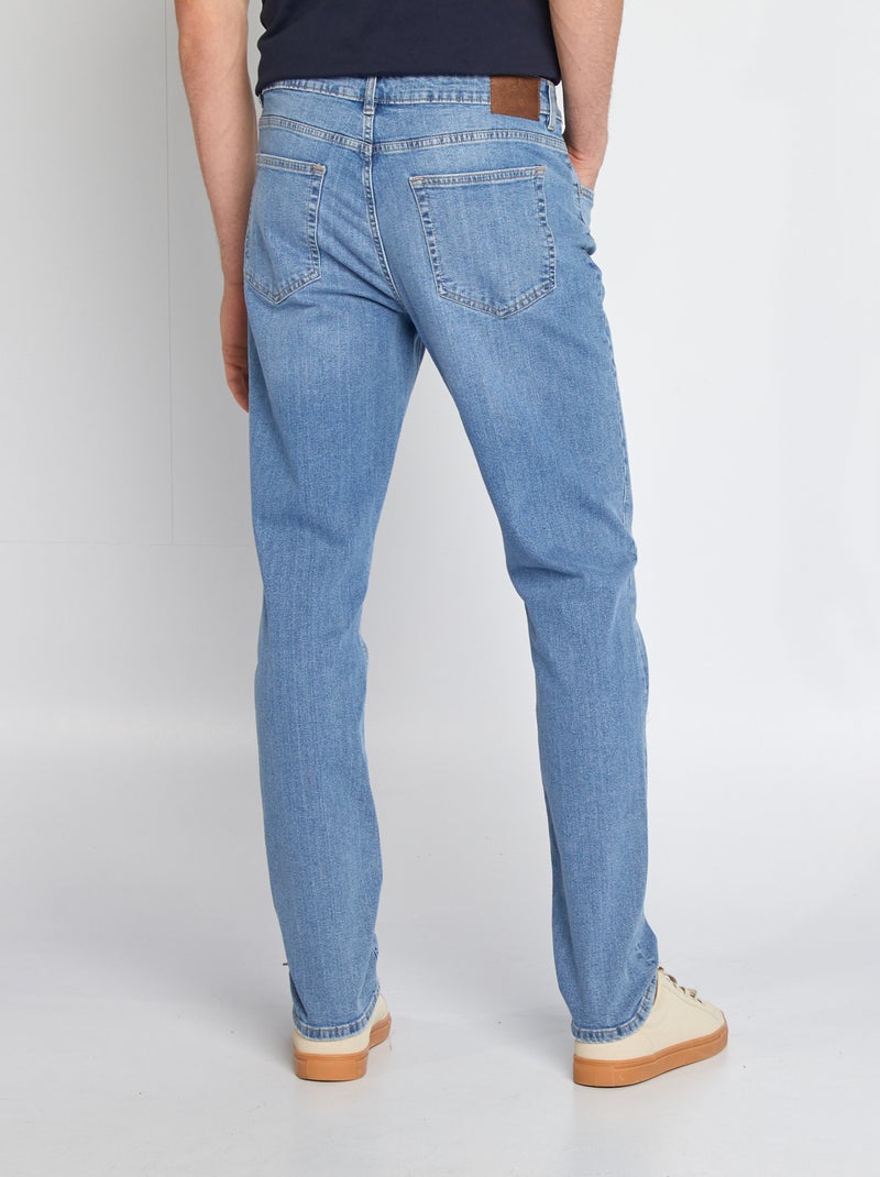 Jean slim en coton stretch - L36 Bleu - Kiabi